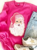 Vintage Santa Pink Sweatshirt