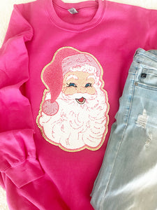Vintage Santa Pink Sweatshirt