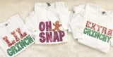 Oh Snap Gingerbread Man Christmas Faux Sequin Embroidery Sweatshirt