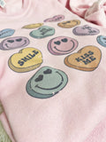 Conversation Hearts Valentines Graphic Sweatshirt