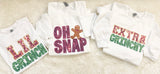 Oh Snap Gingerbread Man Christmas Faux Sequin Embroidery Sweatshirt