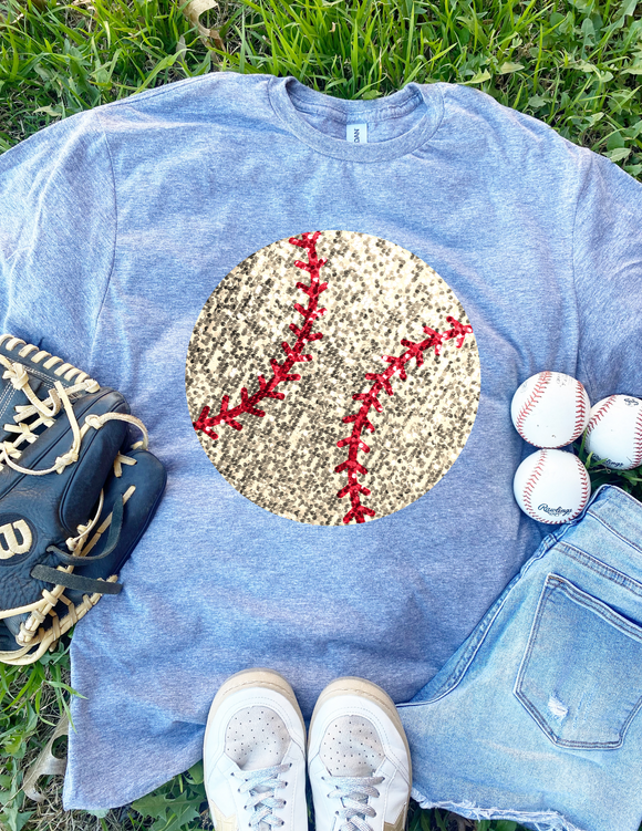 Sequin BaseBall Graphic Tee