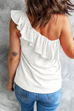 One Shoulder Ruffle Top- 5 colors