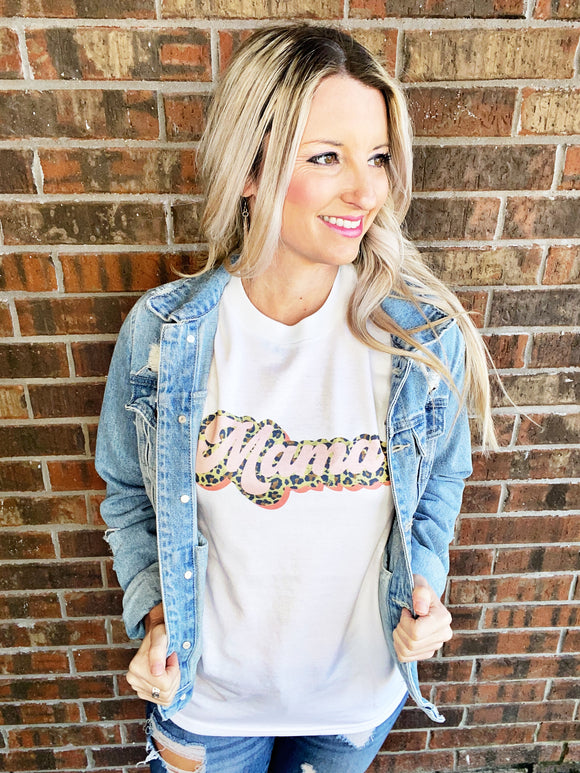 Pink Mama Leopard Tee/Sweatshirt