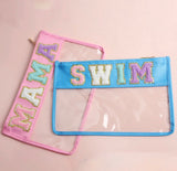 Chenille Letter Words Clear Bags