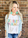 Personalized Blessed Glitter Letter Tee/Sweatshirt