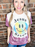 Jesus Saves Bleached Tee