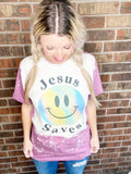 Jesus Saves Bleached Tee