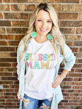 Personalized Blessed Glitter Letter Tee/Sweatshirt